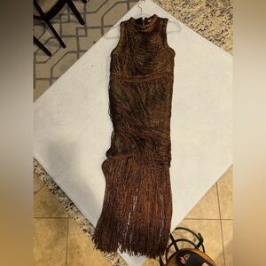 Chic Sleeveless Metallic Dress